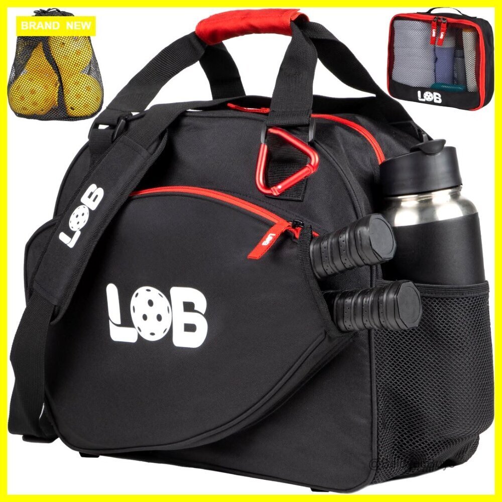 Lightweight Pickleball Tote Bag with Paddle Pocket and Water Bottle Holders